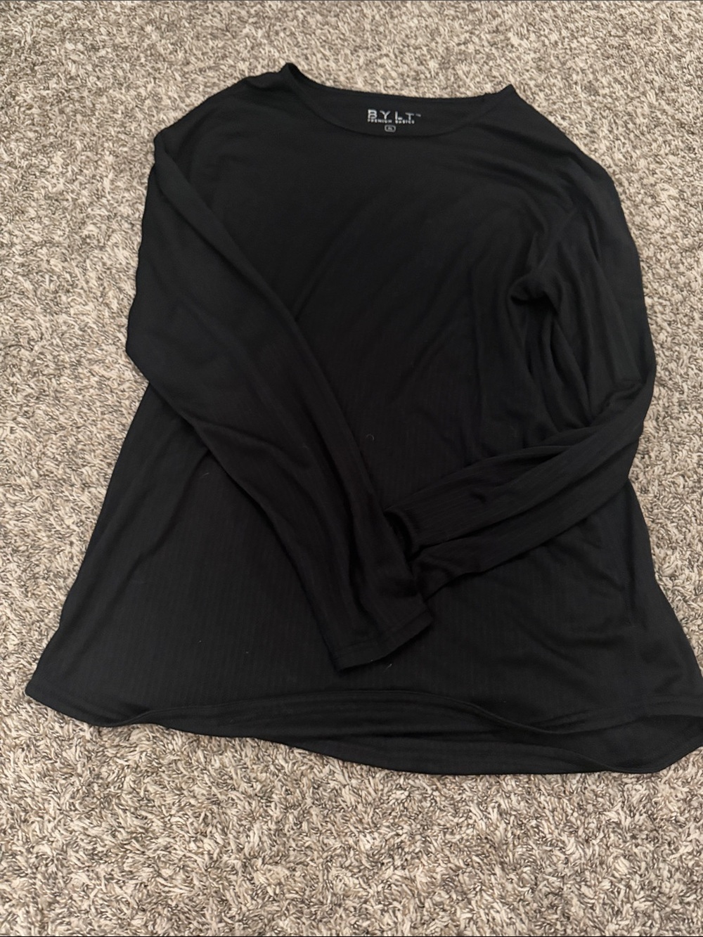 BYLT Basics Black Long Sleeve Shirt
